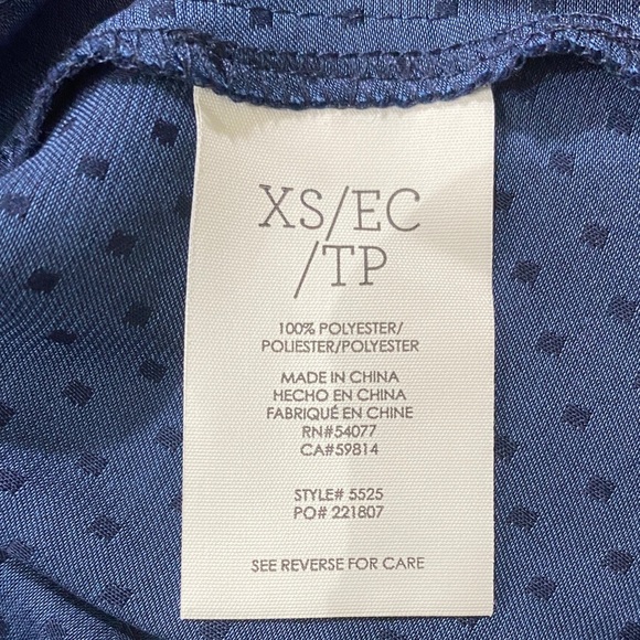 CAbi Navy Blouse with Elegant Bow - Picture 6 of 6